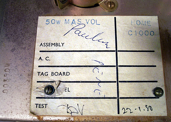 Marshall JMP inspection label