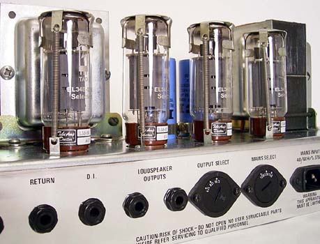 EL34 power tubes in the output stage